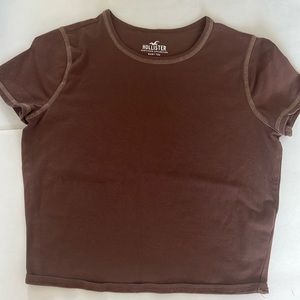 brown baby doll t-shirt from hollister!